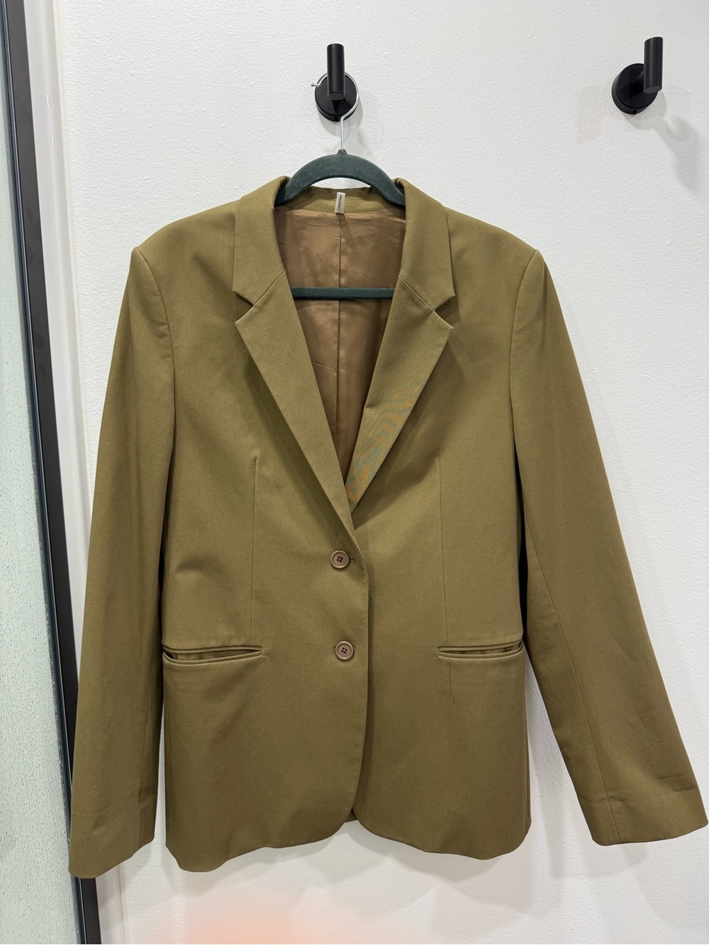Helmut Lang Olive Green Tailored Women's Blazer